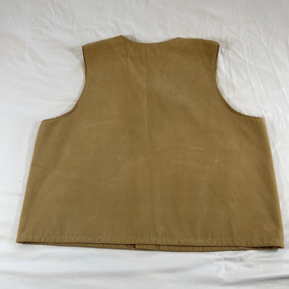 Filson Moleskin Cruiser Vest Style 820 Tan Cotton Field Men's Size 50 Made USA - Picture 6 of 8